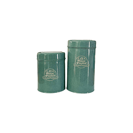 Set Yerbera mas Azucarera Color Verde Agua El Buen Pastor