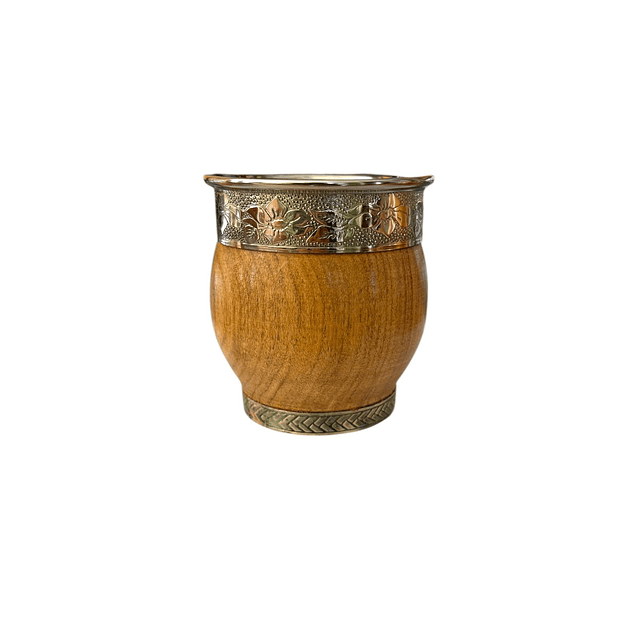 Mate Imperial Madera con Base mas Bombilla de Alpaca