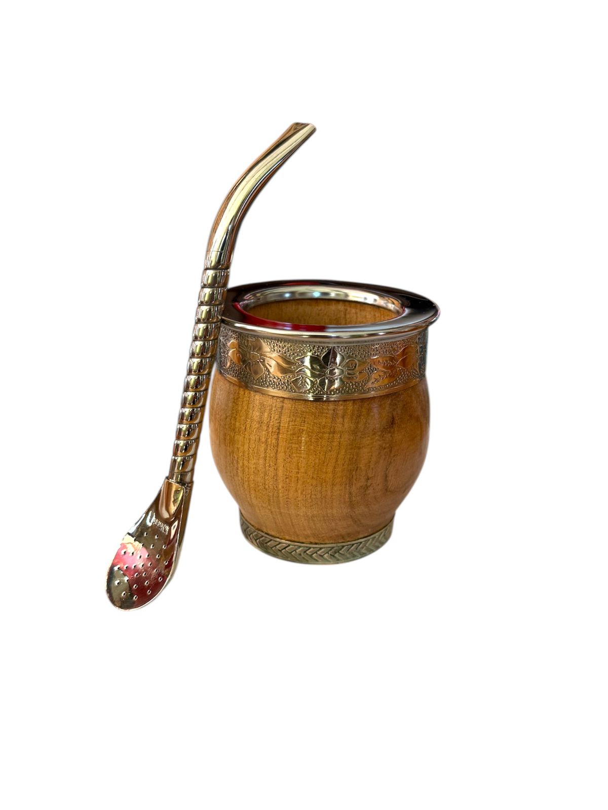 Mate Imperial Madera con Base mas Bombilla de Alpaca