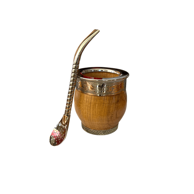 Mate Imperial Madera con Base mas Bombilla de Alpaca