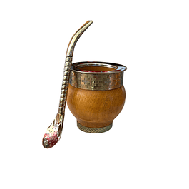 Mate Imperial Madera con Base mas Bombilla de Alpaca