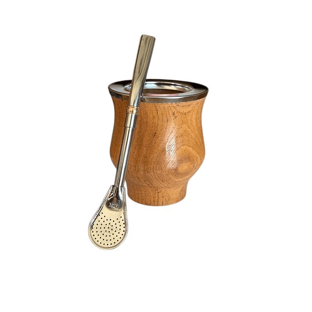 Mate Camionero de Madera sin logo con Bombilla 