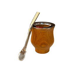 Mate Camionero de Madera sin logo con Bombilla 