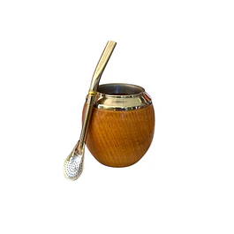 Mate Torpedo de Madera Algarrobo mas Bombilla