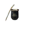 Mate Acero Inoxidable Negro con Bombilla El Buen Pastor
