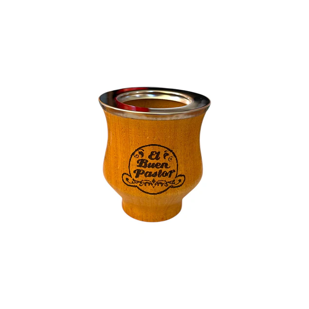 Mate Camionero de Madera Algarrobo con logo mas Bombilla 