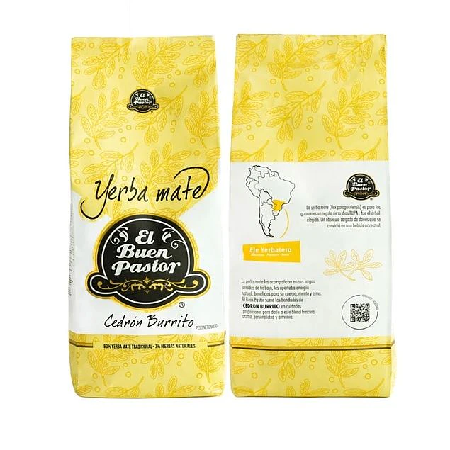 Pack 5 Yerba Mate Cedrón Burrito El Buen Pastor 500g libre de gluten