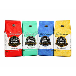 Pack 4 Variedades Yerba Mate El Buen Pastor 500G libre de gluten
