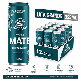 Pack x 12 Uni Bebida Energizante Natural Yerba Mate El Buen Pastor 355ml