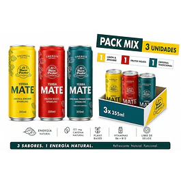 Pack x 3 Uni Bebida Energizante Natural Surtidas El Buen Pastor 355ml