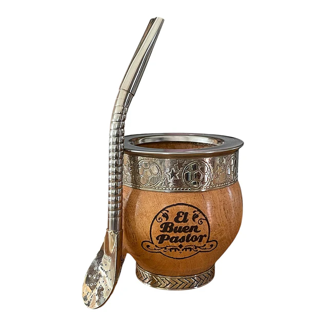 Mate Imperial Madera con Base mas Bombilla de Alpaca