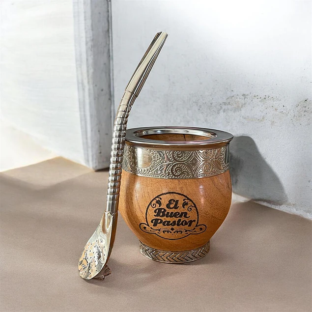 Mate Imperial Madera con Base mas Bombilla de Alpaca