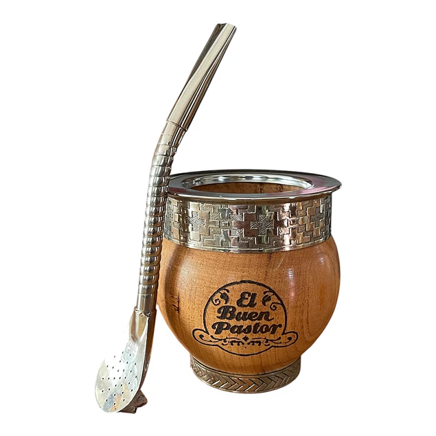 Mate Imperial Madera con Base mas Bombilla de Alpaca