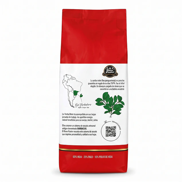 Yerba Mate Tradicional Barbacuá El Buen Pastor 500G libre de gluten
