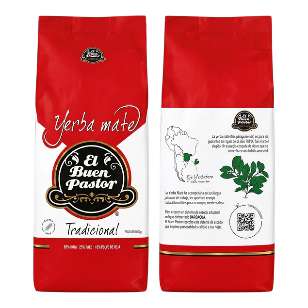 Pack x 5 Yerba Mate El Buen Pastor Surtidas 500G libre de gluten