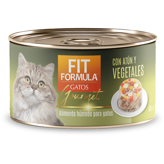 Fit Formula Alimento húmedo para Gatos Atún y vegetales 80 g.