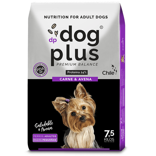 Dog Plus Adulto Raza Pequeña Carne y Avena 7.5 kg