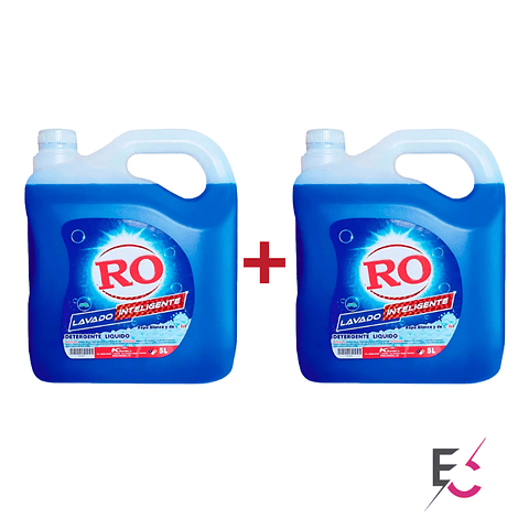 Pack 2 Detergente Ropa Ro 5 Litros Lavando Inteligente