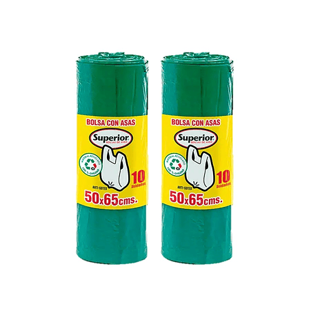 Bolsa de Aseo Con Asas Superior Chica X2