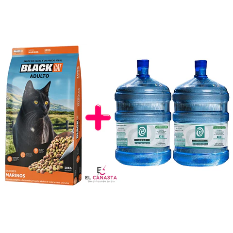 Black Cat 10 kg + 2 Recargas de Agua