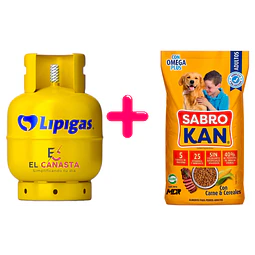 Una recarga de gas de 15 kg. más un Sabrokan de 25 kg. Adulto