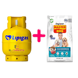 Una Recarga de Gas 15 kg Más  Un Masterdog Cachorro 18 kg.