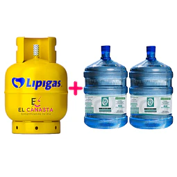 Una Recarga de Gas de 15 kg. más 2 recargas de agua de 20 Lts.