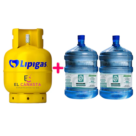 Una Recarga de Gas de 15 kg. más 2 recargas de agua de 20 Lts.