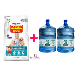 Masterdog Cachorro 18 kg + 2 Recargas de Agua