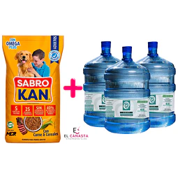 Un Sabrokan Adulto de 25 kilos mas 3 recargas de agua purificada de 20 lts.