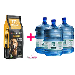 Un Fit Formula Adulto de 20 kilos más 3 recargas de agua purificada de 20 lts. 