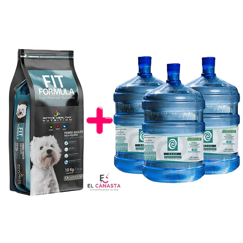 Fit Formula Adulto Raza Pequeña 10 kg + 3 Recargas de Agua