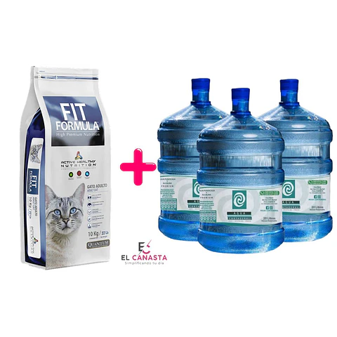 Fit Formula Gato 10 kg + 3 Recargas de Agua