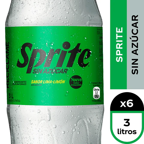 Bebida SPRITE ZERO 3 lt