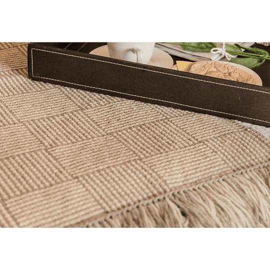 Piecera Lana Natural Cuadrille 1,5 Plazas