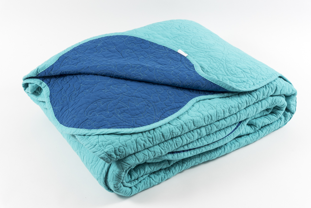 Quilt King 100% Algodón Calipso Azul