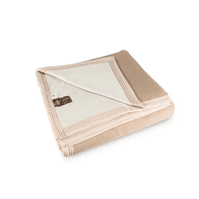 Frazada 100% Lana Virgen Patagónica Beige 2,5 Plazas