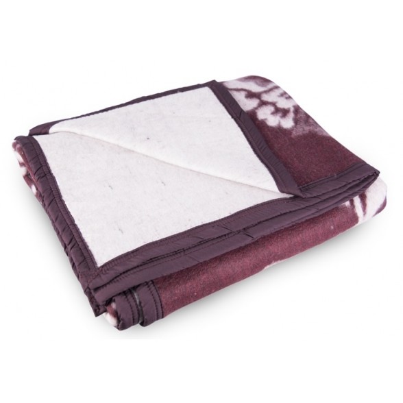 Manta Sherpa Diseño Geométrico 2 Plazas 200x230 cm Burdeo
