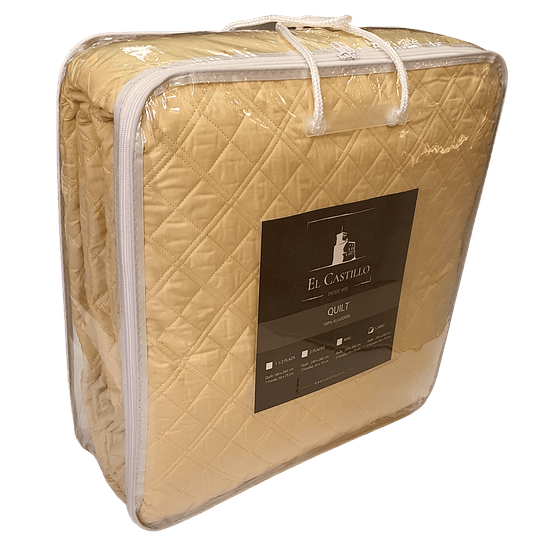 Quilt 100% Algodón Beige Super King