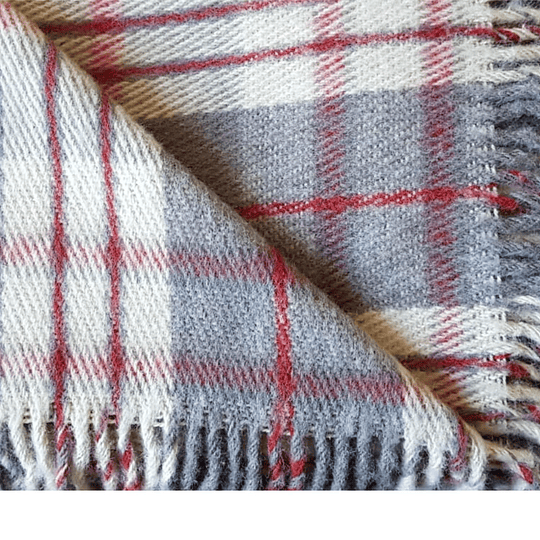 Chalon 100% pura Lana color Gris Rojo