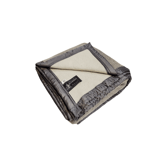 Frazada 100% Lana Virgen Patagónica Gris King