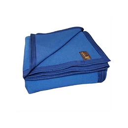 Frazada 2,70 x 2,30 - 100% Lana Virgen Azul /Azul