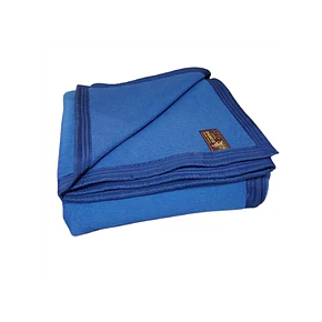 Frazada 2,70 x 2,30 - 100% Lana Virgen Azul /Azul
