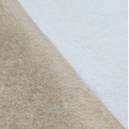 Frazada 1,5 Plazas 90% Lana Virgen Beige