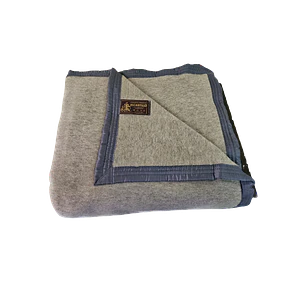 Frazada 2,5 Plazas 100% Lana Virgen Gris/Gris