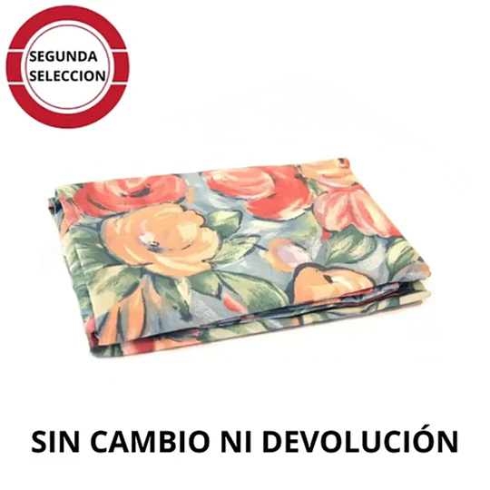 Juego Sábana 1 Plaza 144 Hilos Diseño. Flores Grandes