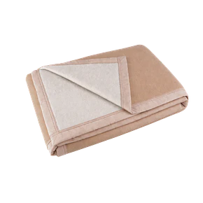 Frazada 2 Plazas 70% Lana  N Virgen Beige