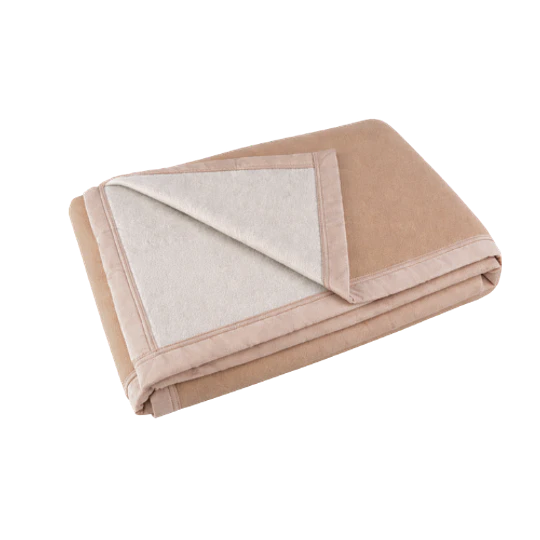 Frazada 2 Plazas 70% Lana  N Virgen Beige