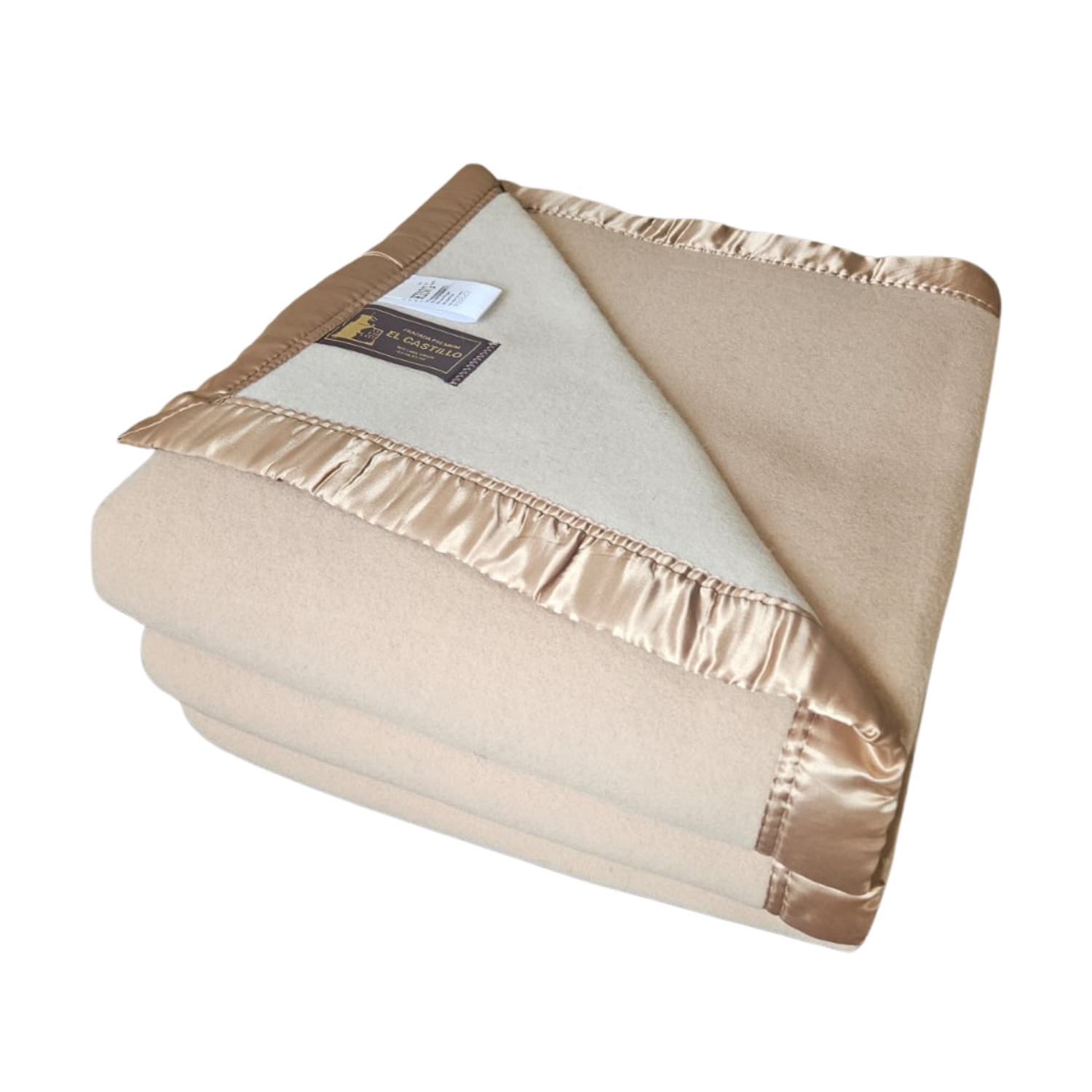 Frazada 1 Plaza 96% Lana  Beige RPCH 140 X 210
