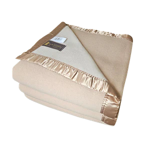 Frazada 1 Plaza 96% Lana  Beige RPCH 140 X 210